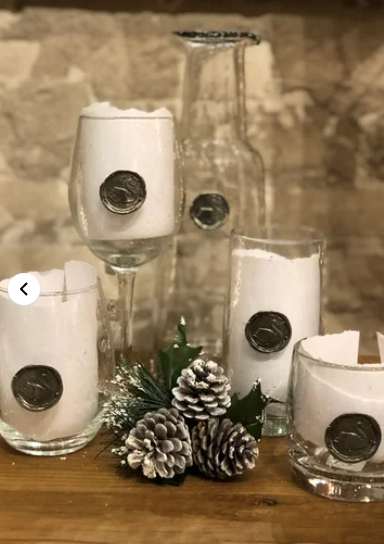 Pewter Swan Stamped Glassware | Scout & Tag